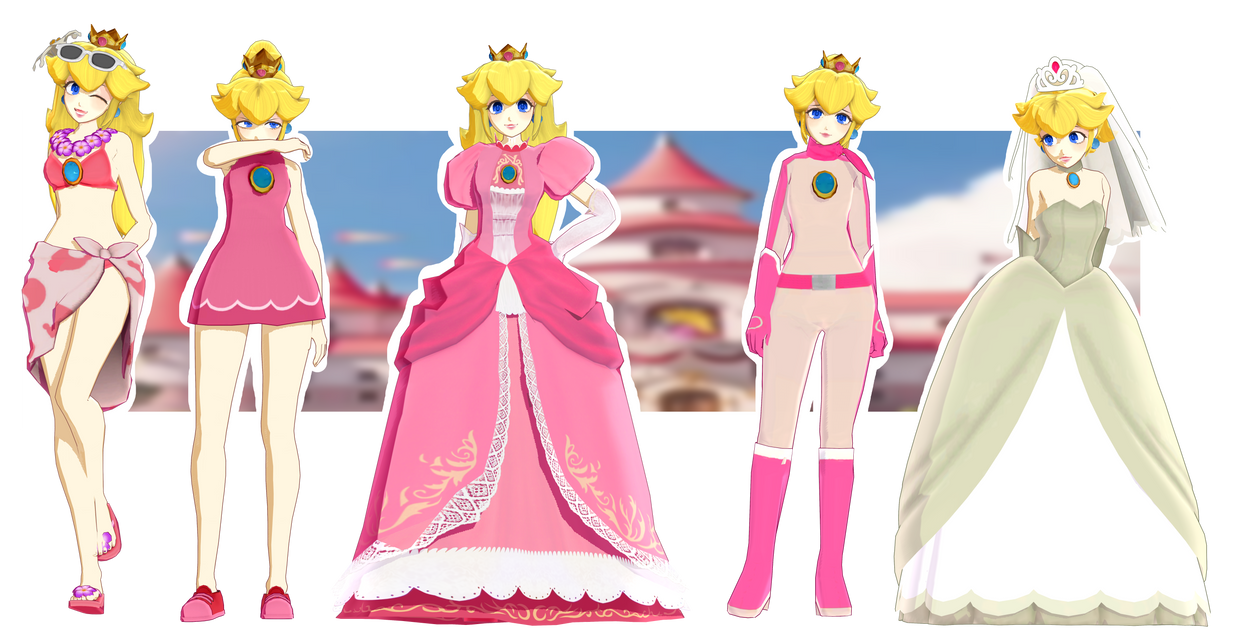 [ MMD x Mario ] Peach Pack DL by Wysida on DeviantArt