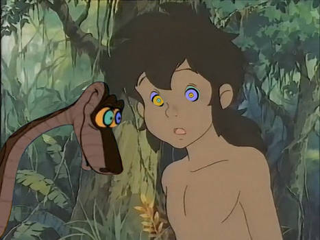 Mowgli shonen y Kaa