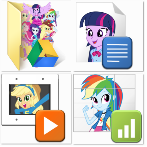 Equestria Girls Google Drive Icon Pack by rcmero on DeviantArt