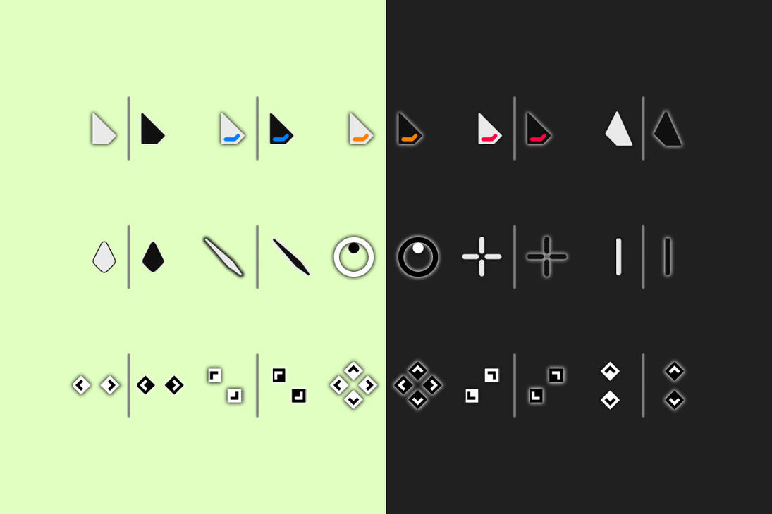 Minimalistic Light N Dark Cursor By Skyeo84 Degxue by Crovaxyz on ...
