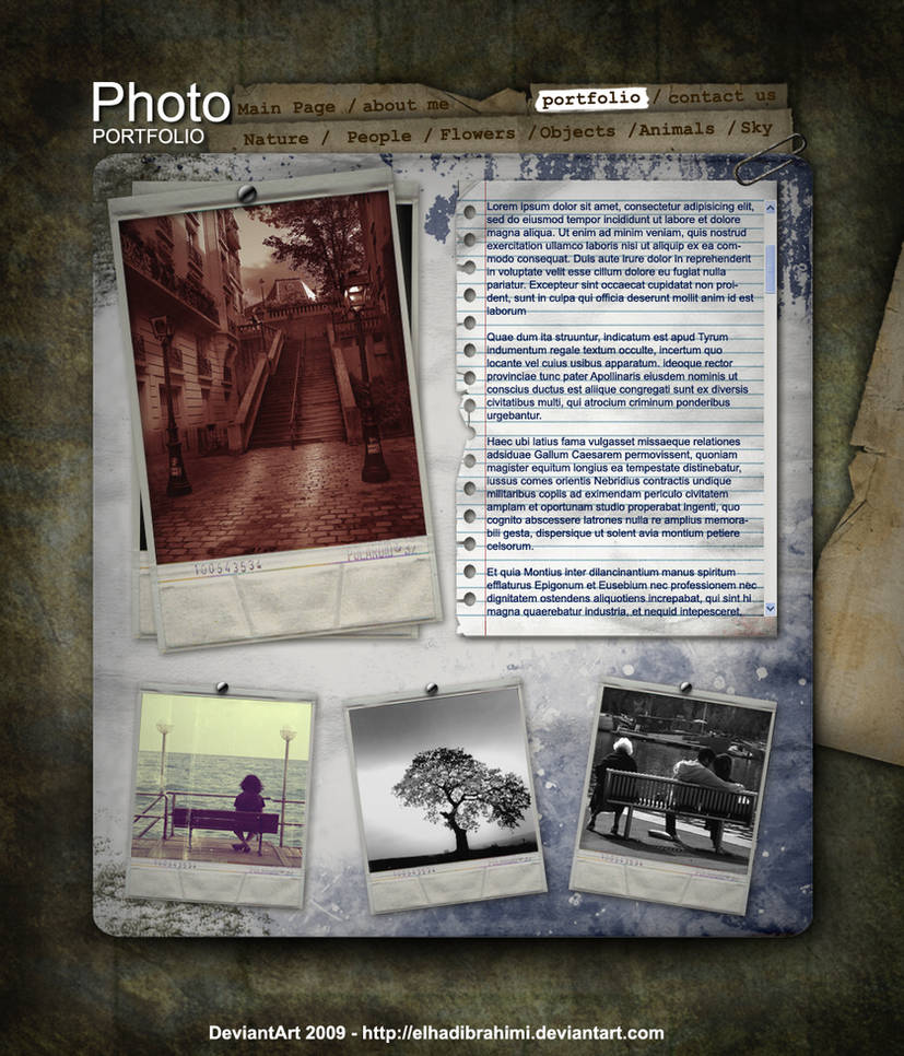 Personal Page Template by elhadibrahimi on DeviantArt