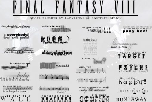 Final Fantasy VIII: Quotes.