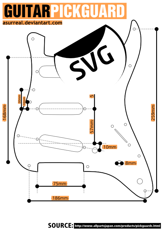 Pickguard Template by asurreal on DeviantArt
