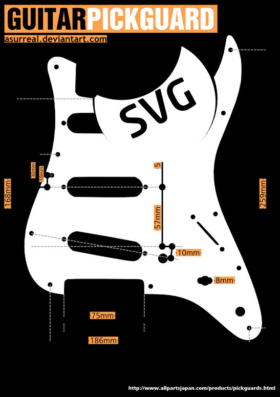 Pickguard Template by asurreal on DeviantArt