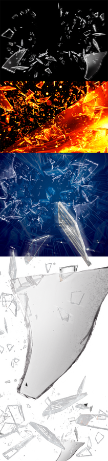 Shattered Glass layered psd stock