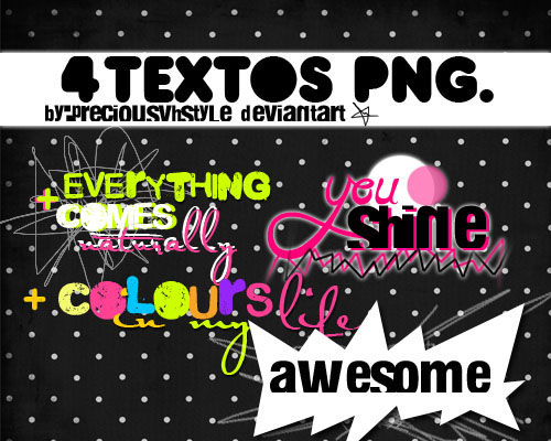 4 textos PNG