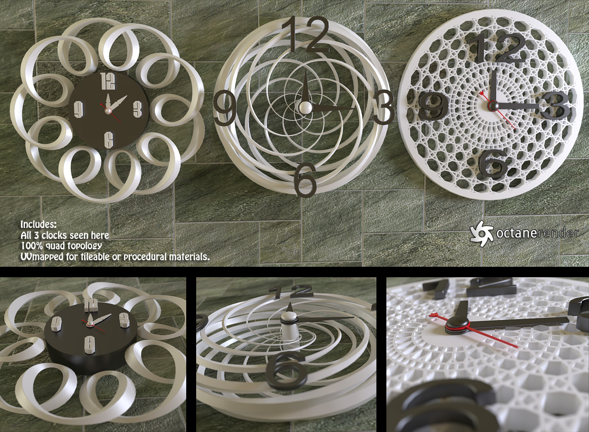 Modern Wall Clocks (free models) by LuxXeon on DeviantArt