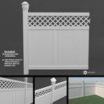 Vinyl Fence Panel (modular 3D model)