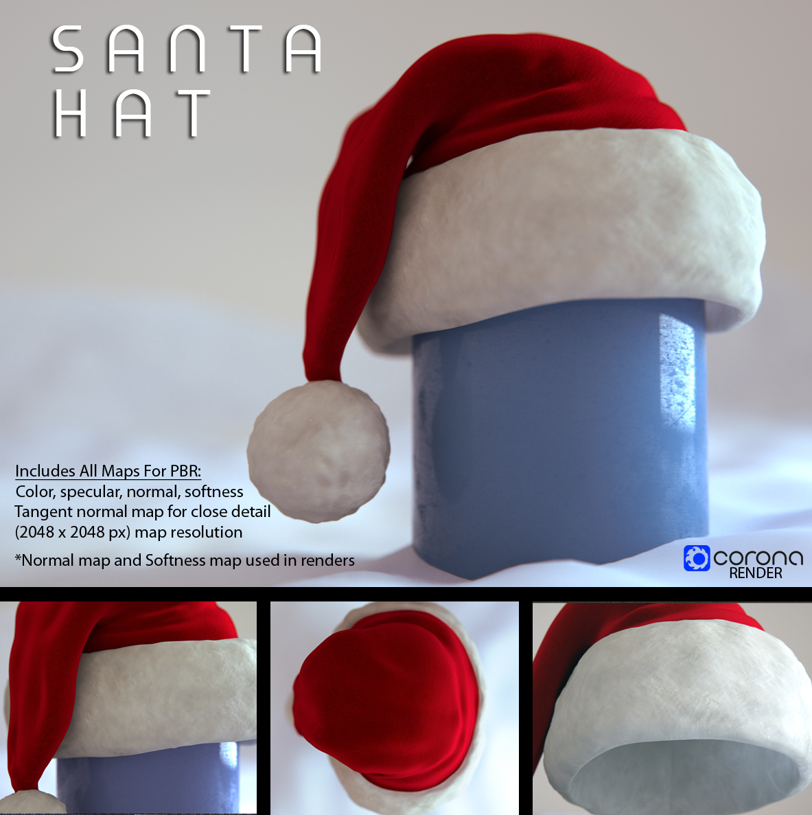 Free 3d Model Santa Hat By Luxxeon On Deviantart