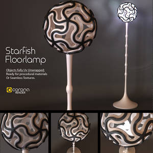 Free 3D Model: Starfish Floor Lamp