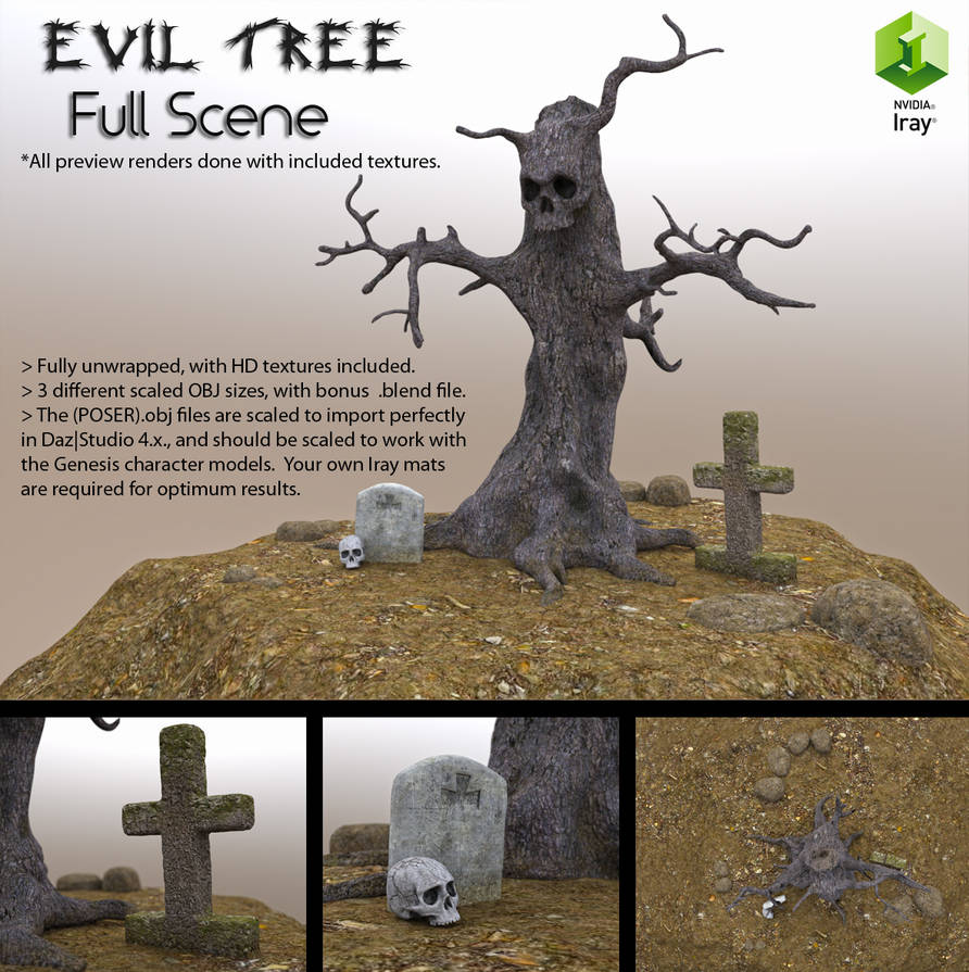 Free 3d Model Evil Tree Full Set By Luxxeon On Deviantart