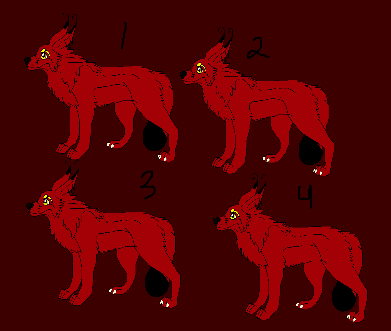 PSD Hell Hound Set 4