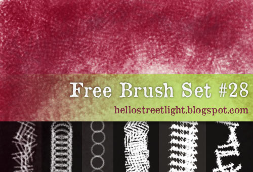Free Brush Set 28: Crosshatching, Fabric