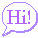 Hi! Speech Bubble Animation | Purple