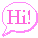 Hi! Speech Bubble Animation | Pink
