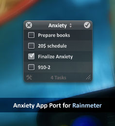 Anxiety App for Rainmeter