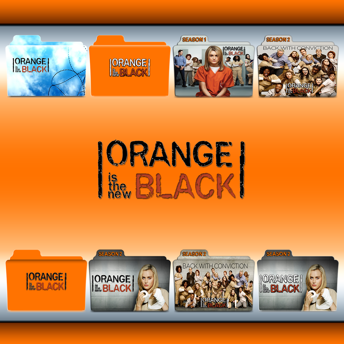 Orange Is The New Black Folder Icons S01 And S02 By F0l13ad3ux On Deviantart