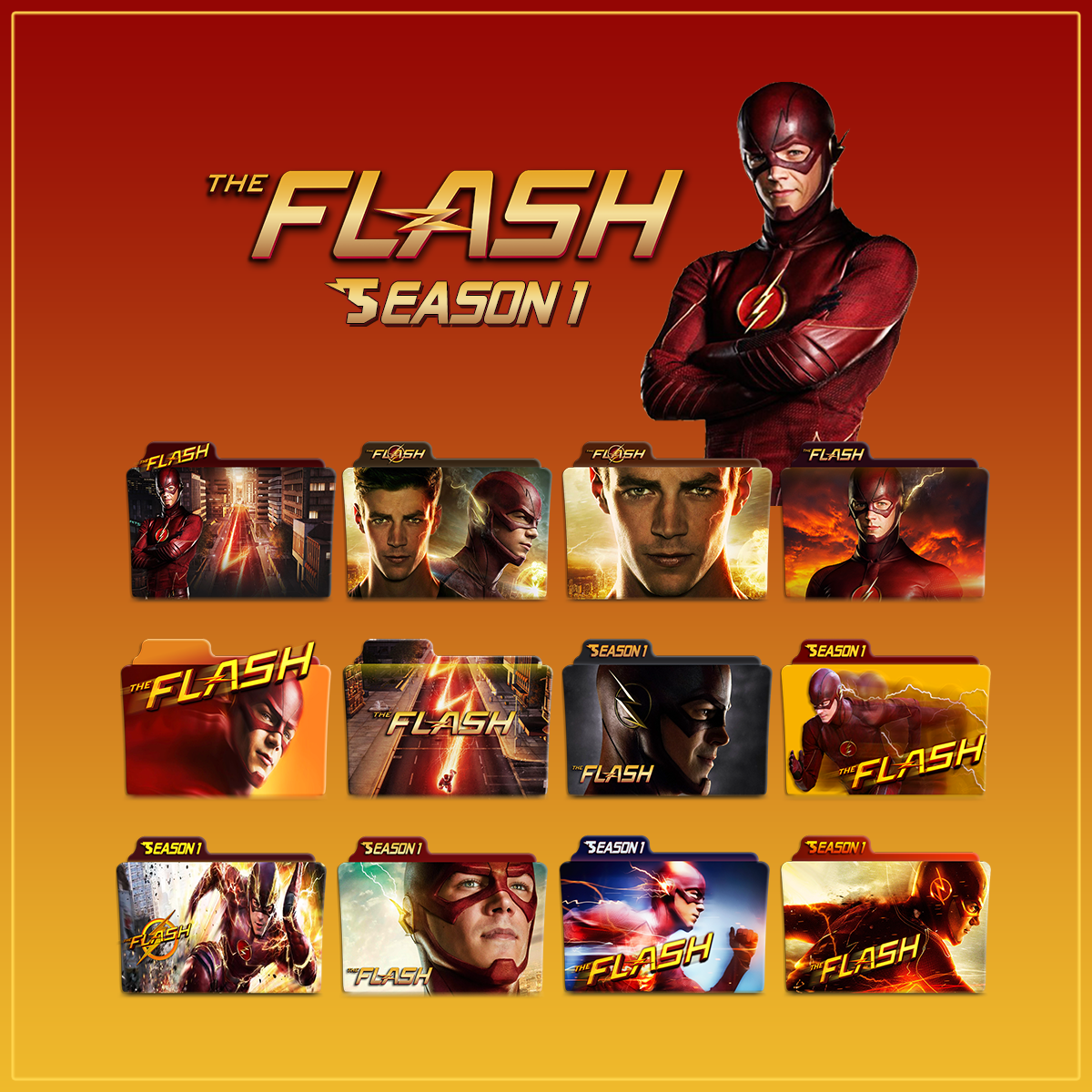 The Flash folder icons: Season 1