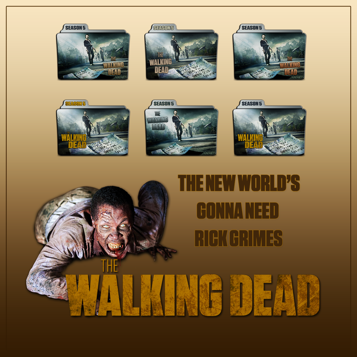 The Walking Dead folder icons: Season 5B by F0l13aD3ux on DeviantArt