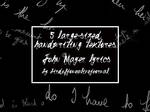 John Mayer handwriting texture
