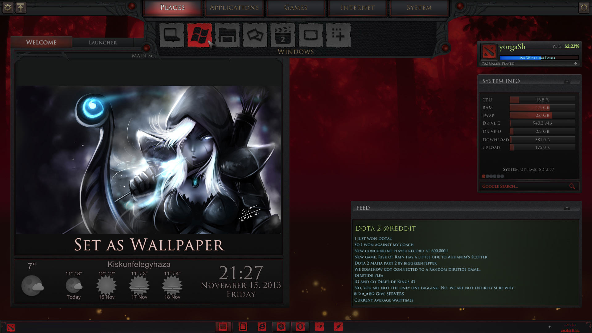 Dota2 Game Menu 2.1