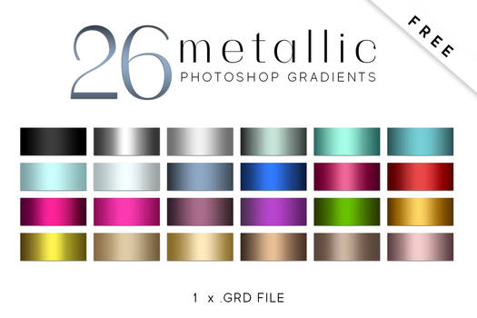 FREE Metallic Gradients for Photoshop
