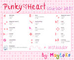 Pinky Heart cursor set by MayteKr