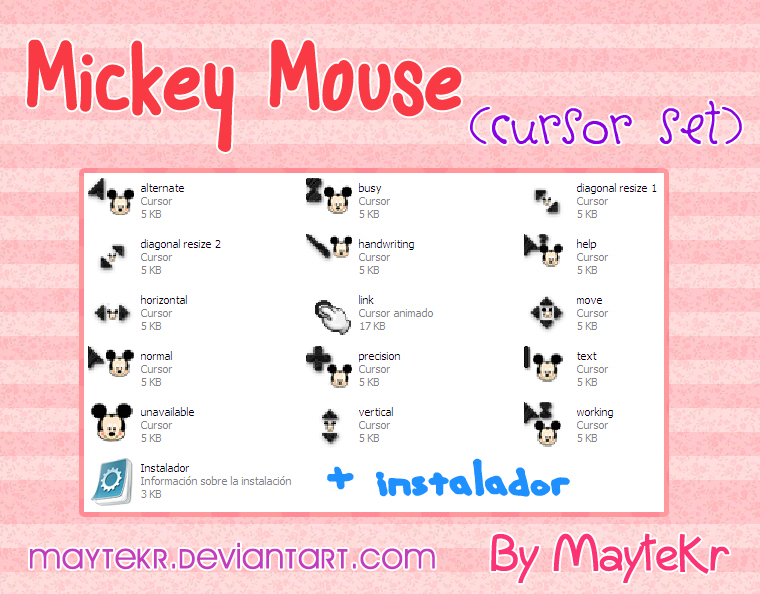 Mickey Mouse cursor set by MayteKr