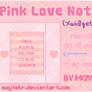Pink Love Notes for XWidget