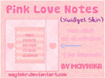 Pink Love Notes for XWidget