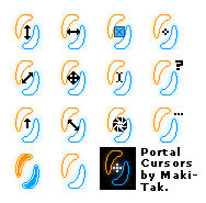 Portal Themed Cursor Set