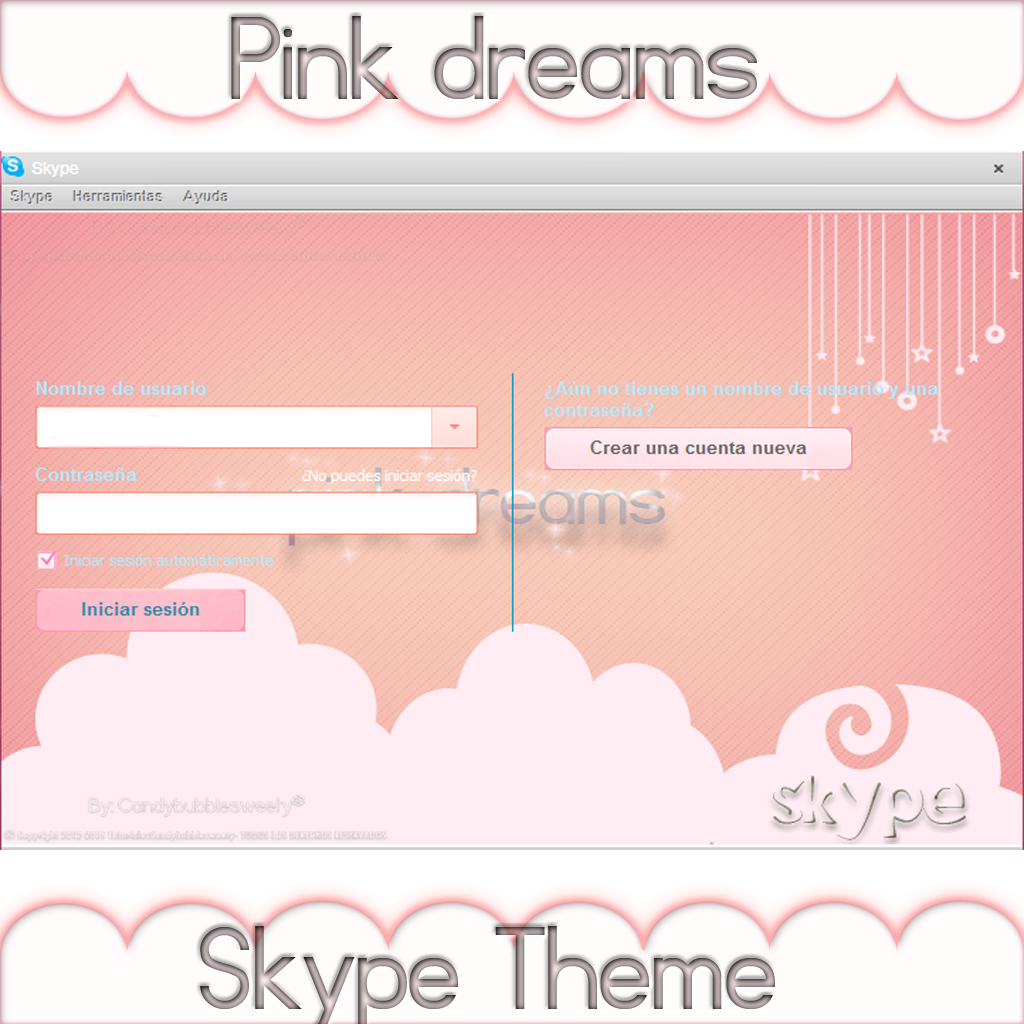 Pink Dreams Skype Theme