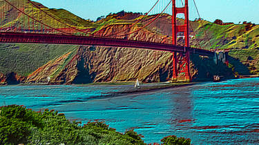 Golden Gate Bridge Emboss