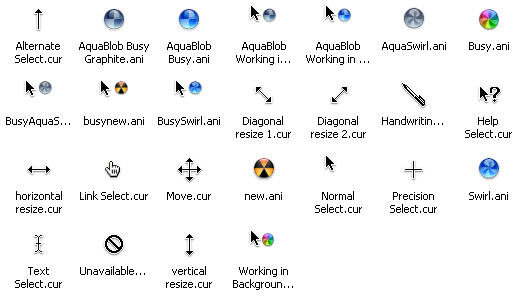 Mac OS X Cursors