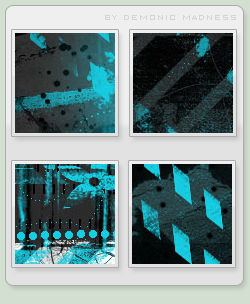 Blue and black icon textures