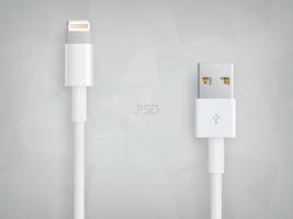 FREEBIE: LIGHTNING AND USB CABLE PSD