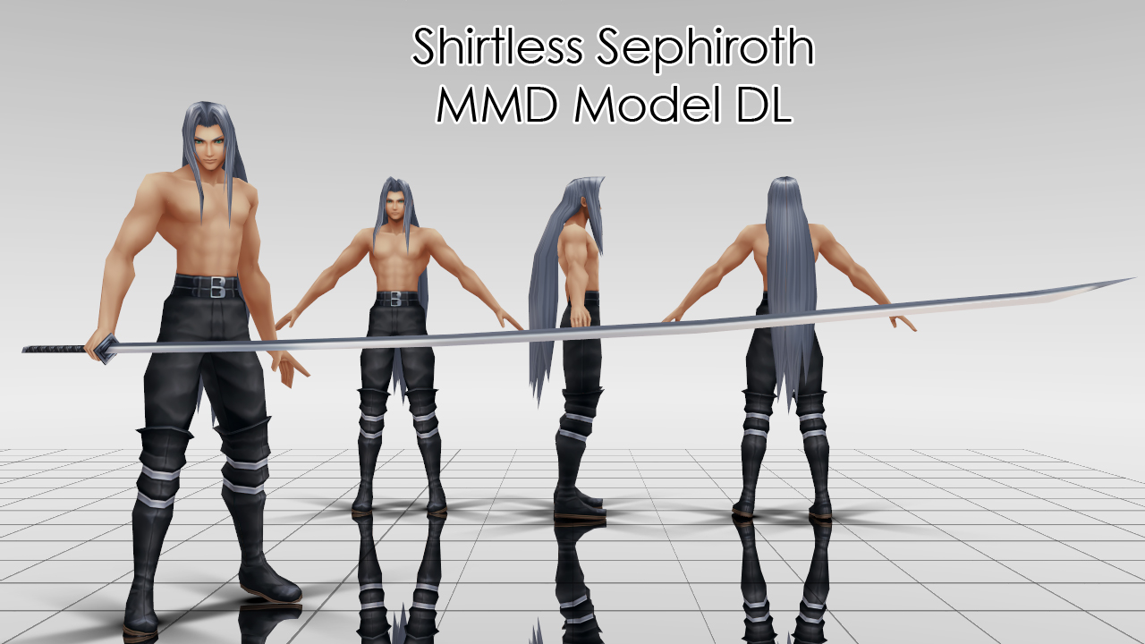 Shirtless Sephiroth MMD DL.