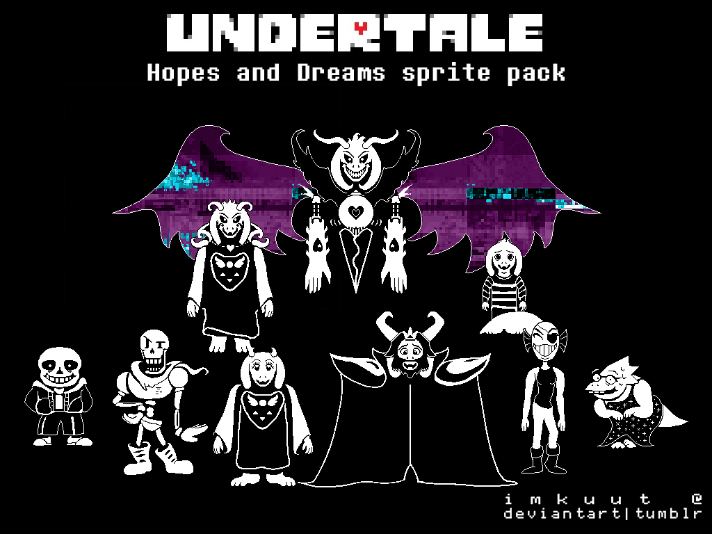 Undertale 'Hopes and Dreams' 2x res sprite pack