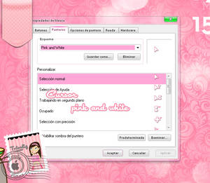 Cursor pink and white