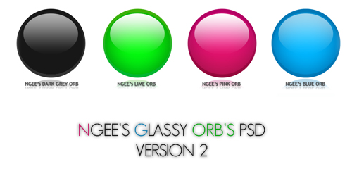 Ngee's Glassy Orbs PSD V 2.0