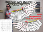 Mockingjay Wing Blueprint - PDF Printable by Sunnybrook1
