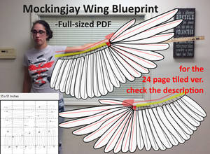 Mockingjay Wing Blueprint - PDF Printable