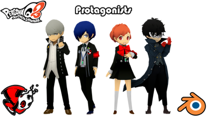 [Blender Release] Persona Q2 Protagonists