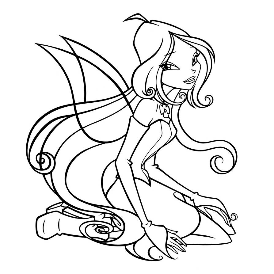 Flora Magic Winx Colouring Page by WinxRemastered on DeviantArt