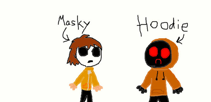 My Sucky Attempt To Draw Masky And Hoodie