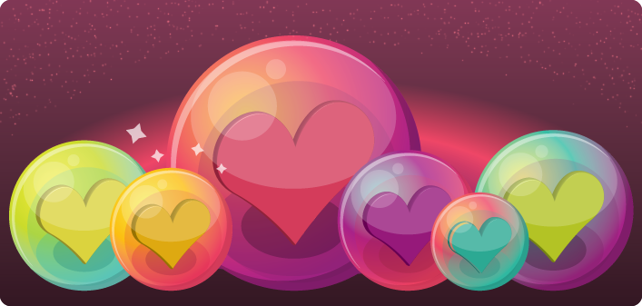 Heart Bubble Icons