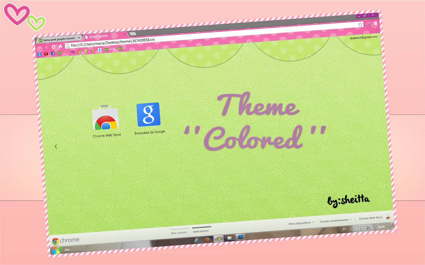 Theme Google Chrome ''Colored'' by sheitta on DeviantArt