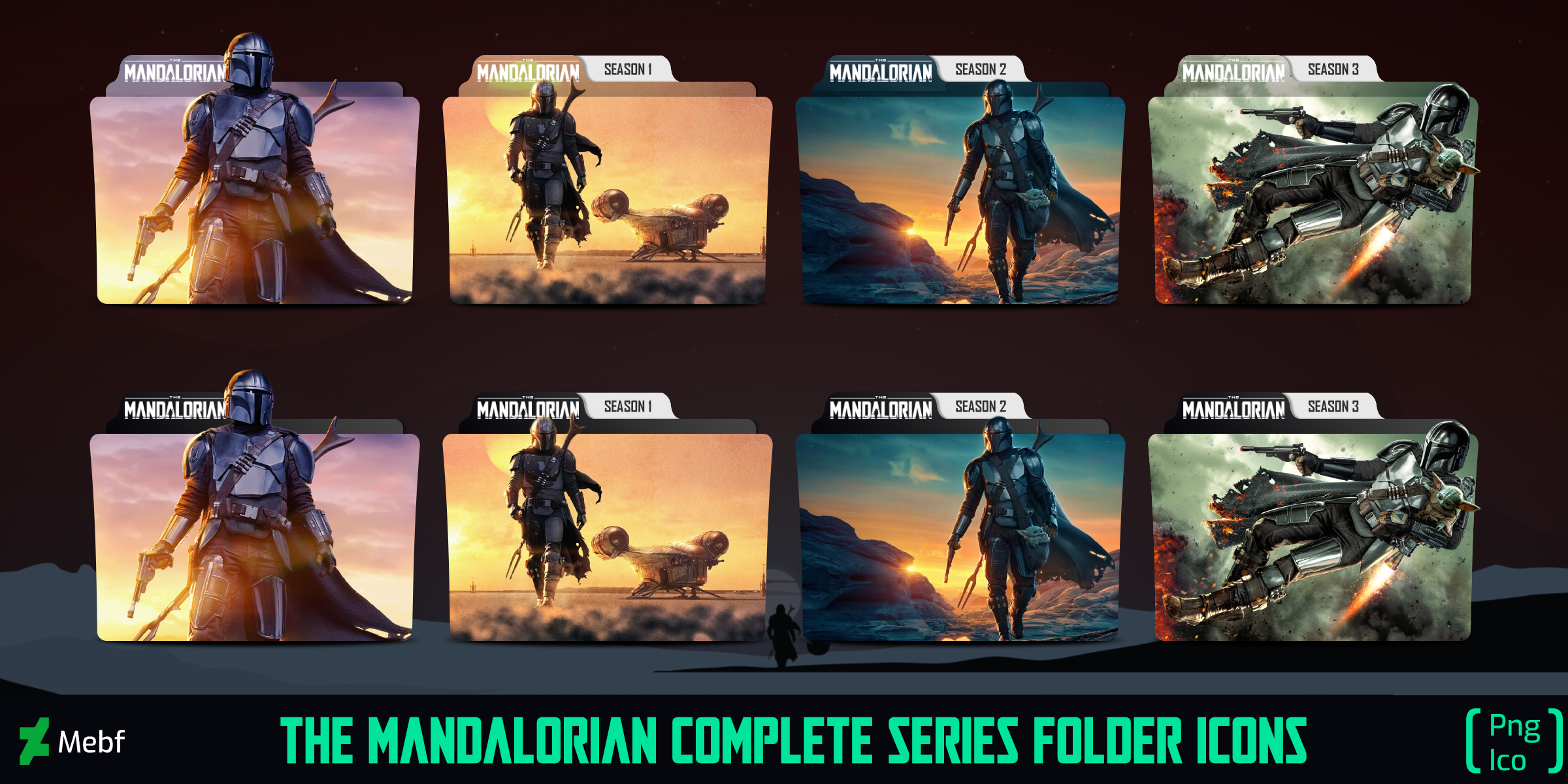 The Mandalorian Complete Series Folder Icons by Mebf on DeviantArt