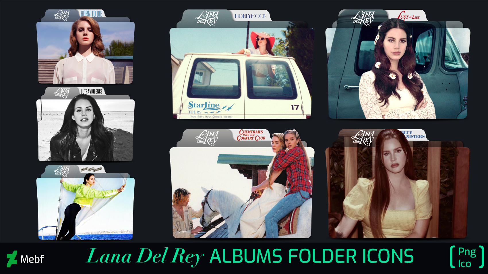 Lana Del Rey Albums Folder Icons Pack by Mebf on DeviantArt