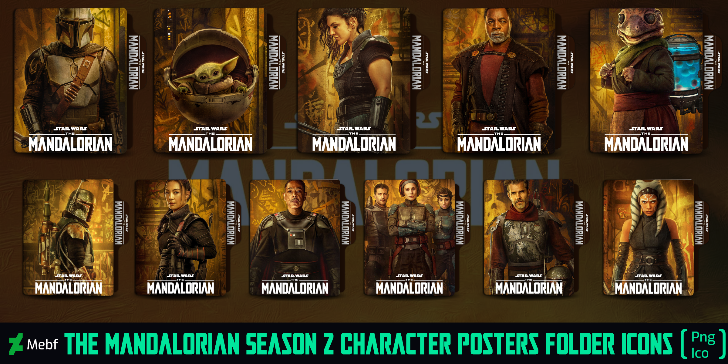 The Mandalorian Season 2 Character Posters Folders by Mebf on DeviantArt